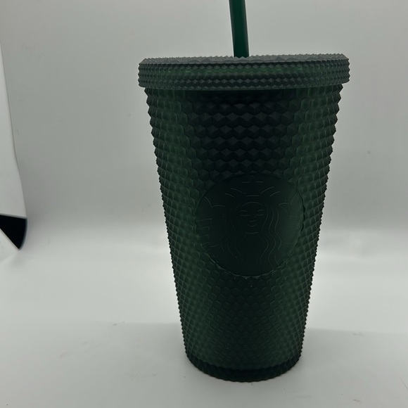 Starbucks dark green jelly, Matt studded 16 ounce cold Tumblr. New. - Picture 5 of 6